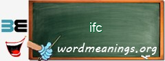 WordMeaning blackboard for ifc